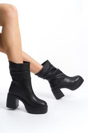 Milda Siyah Cilt Körüklü Bot Milda Siyah Cilt Körüklü Bot