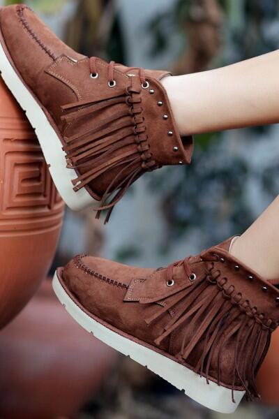 Trula Taba Süet Bağcıklı Bot Trula Taba Süet Bağcıklı Bot