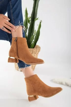 Joji Taba Süet Topuklu Bot Joji Taba Süet Topuklu Bot