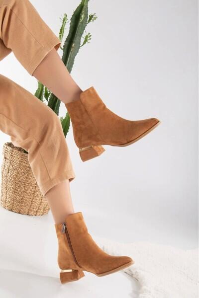 Joji Taba Süet Topuklu Bot