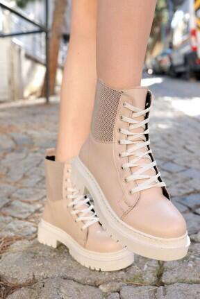 Beery Krem Cilt Bağcıklı Bot