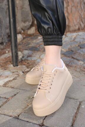 Leran Nude Cilt Bağcıklı Spor Ayakkabı Leran Nude Cilt Bağcıklı Spor Ayakkabı