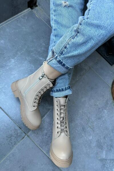 Ceon Nude Cilt Bağcıklı Bot Ceon Nude Cilt Bağcıklı Bot