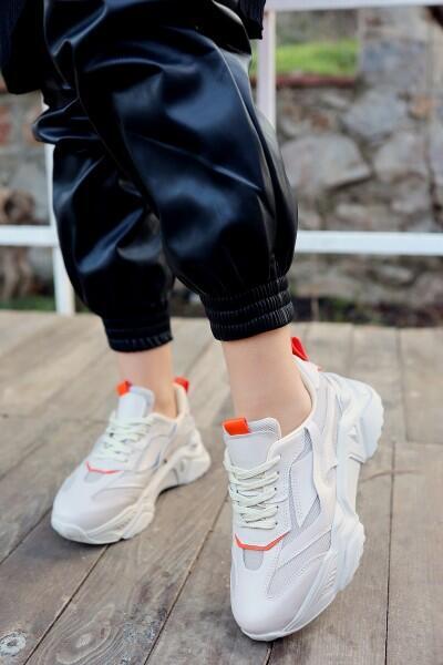 Dica Bej Cilt Bağcıklı Spor Ayakkabı Dica Bej Cilt Bağcıklı Spor Ayakkabı