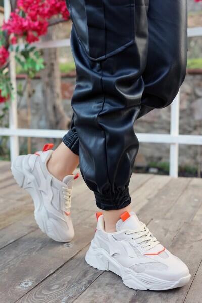 Dica Bej Cilt Bağcıklı Spor Ayakkabı Dica Bej Cilt Bağcıklı Spor Ayakkabı