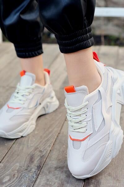 Dica Bej Cilt Bağcıklı Spor Ayakkabı Dica Bej Cilt Bağcıklı Spor Ayakkabı