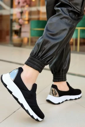 Krista Siyah Streç Spor Ayakkabı