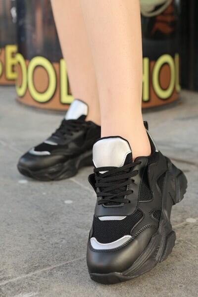 Wita Siyah Cilt Bağcıklı Spor Ayakkabı Wita Siyah Cilt Bağcıklı Spor Ayakkabı