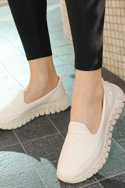 Zlata Bej Cilt Babet Ayakkabı Zlata Bej Cilt Babet Ayakkabı