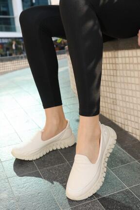 Zlata Bej Cilt Babet Ayakkabı Zlata Bej Cilt Babet Ayakkabı