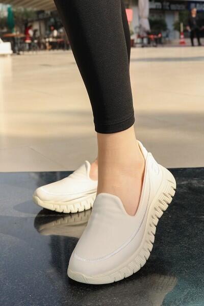 Zlata Bej Cilt Babet Ayakkabı Zlata Bej Cilt Babet Ayakkabı