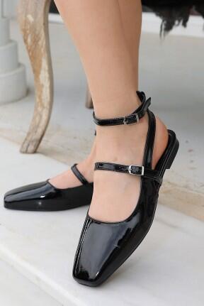 Katrin Siyah Rugan Babet Ayakkabı Katrin Siyah Rugan Babet Ayakkabı