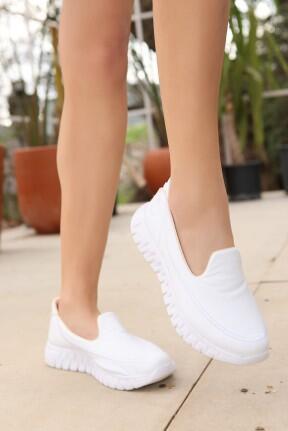 Zlata Beyaz Cilt Babet Ayakkabı Zlata Beyaz Cilt Babet Ayakkabı