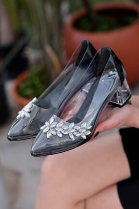 Tammy Siyah Cilt Şeffaf Topuklu Ayakkabı Tammy Siyah Cilt Şeffaf Topuklu Ayakkabı