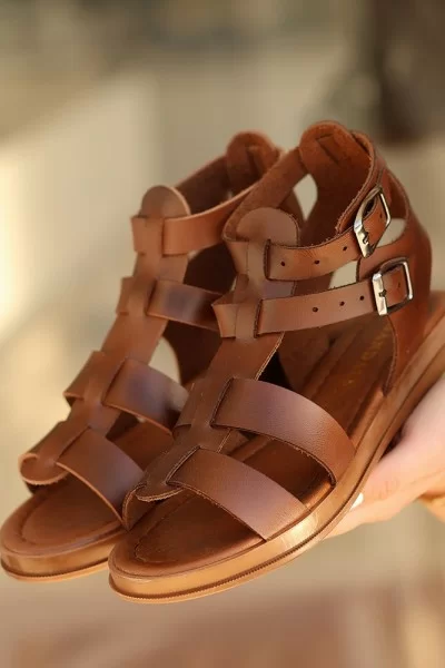 Kamila Taba Deri Sandalet