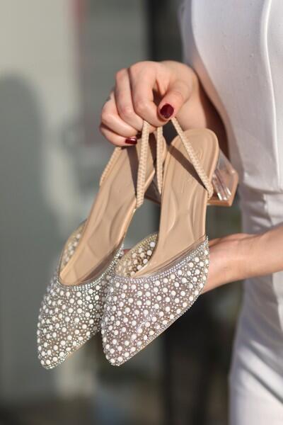 Zual Nude Cilt Topuklu Ayakkabı