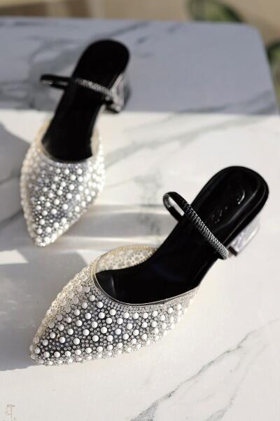 Zual Siyah Cilt Topuklu Ayakkabı Zual Siyah Cilt Topuklu Ayakkabı