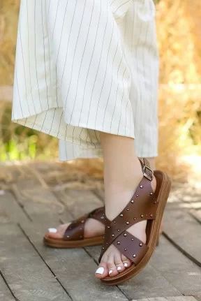 Lilan Taba Deri Sandalet Lilan Taba Deri Sandalet
