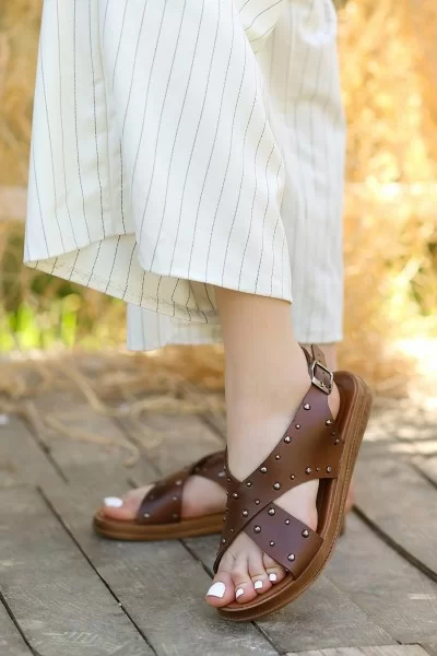 Lilan Taba Deri Sandalet Lilan Taba Deri Sandalet