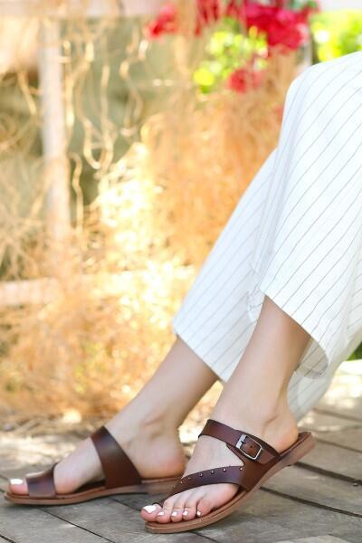 Juno Taba Deri Parmak Arası Terlik