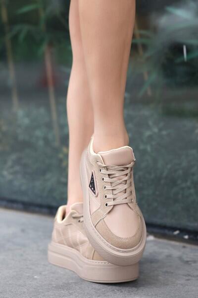 Julya Nude Cilt Bağcıklı Spor Ayakkabı Julya Nude Cilt Bağcıklı Spor Ayakkabı