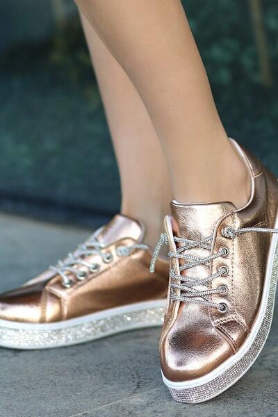 Vasie Bakır Cilt Bağcıklı Spor Ayakkabı Vasie Bakır Cilt Bağcıklı Spor Ayakkabı