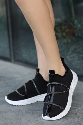 Olgo Siyah Streç Spor Ayakkabı Olgo Siyah Streç Spor Ayakkabı