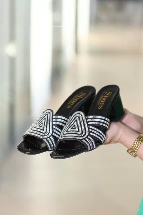 Enda Siyah Rugan Topuklu Terlik Enda Siyah Rugan Topuklu Terlik