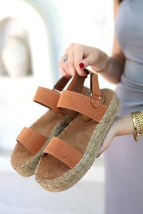 Wery Kahverengi Deri Cırt Cırtlı Sandalet Wery Kahverengi Deri Cırt Cırtlı Sandalet