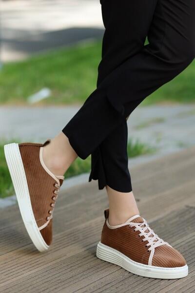 Aprel Taba Kadife Bağcıklı Spor Ayakkabı Aprel Taba Kadife Bağcıklı Spor Ayakkabı