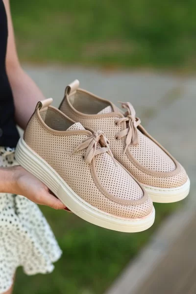 Olse Nude Cilt Bağcıklı Spor Ayakkabı Olse Nude Cilt Bağcıklı Spor Ayakkabı