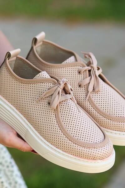 Olse Nude Cilt Bağcıklı Spor Ayakkabı Olse Nude Cilt Bağcıklı Spor Ayakkabı