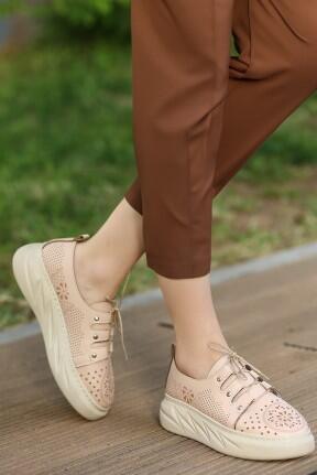 Down Nude Cilt Bağcıklı Spor Ayakkabı