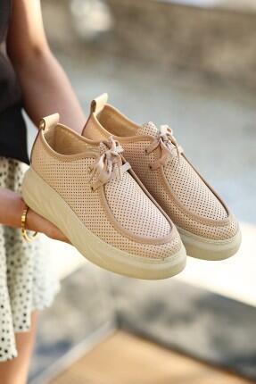 Freya Nude Cilt Bağcıklı Spor Ayakkabı