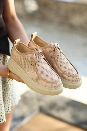 Freya Nude Cilt Bağcıklı Spor Ayakkabı Freya Nude Cilt Bağcıklı Spor Ayakkabı