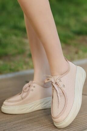 Freya Nude Cilt Bağcıklı Spor Ayakkabı
