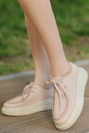 Freya Nude Cilt Bağcıklı Spor Ayakkabı Freya Nude Cilt Bağcıklı Spor Ayakkabı