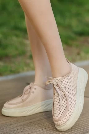 Freya Nude Cilt Bağcıklı Spor Ayakkabı Freya Nude Cilt Bağcıklı Spor Ayakkabı