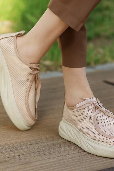 Freya Nude Cilt Bağcıklı Spor Ayakkabı Freya Nude Cilt Bağcıklı Spor Ayakkabı