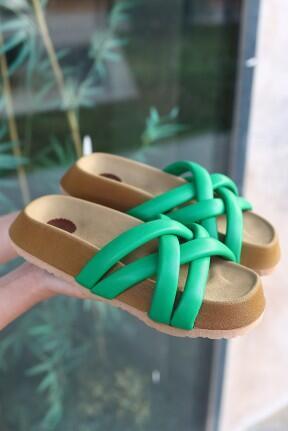 Tenda Yeşil Cilt Terlik Tenda Yeşil Cilt Terlik