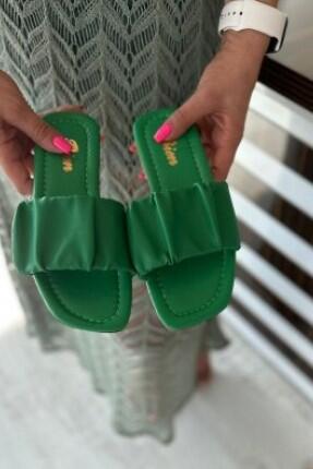 Nanta Yeşil Cilt Terlik