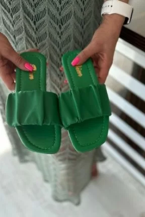 Nanta Yeşil Cilt Terlik Nanta Yeşil Cilt Terlik