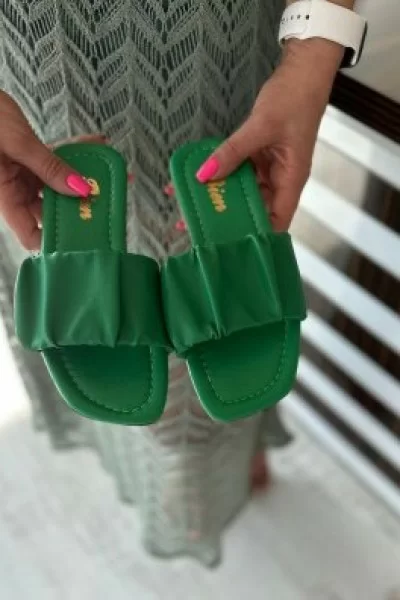 Nanta Yeşil Cilt Terlik Nanta Yeşil Cilt Terlik