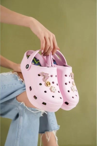 Mima Pembe Dolgu Topuk Terlik Mima Pembe Dolgu Topuk Terlik