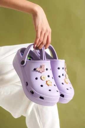 Mima Lila Dolgu Topuk Terlik