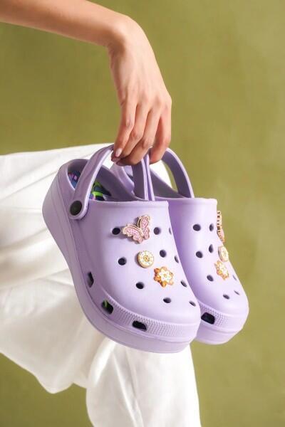 Mima Lila Dolgu Topuk Terlik Mima Lila Dolgu Topuk Terlik