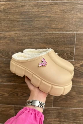 Jiji Bej Dolgu Topuk Terlik Jiji Bej Dolgu Topuk Terlik