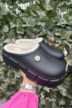 Penda Siyah Dolgu Topuk Terlik