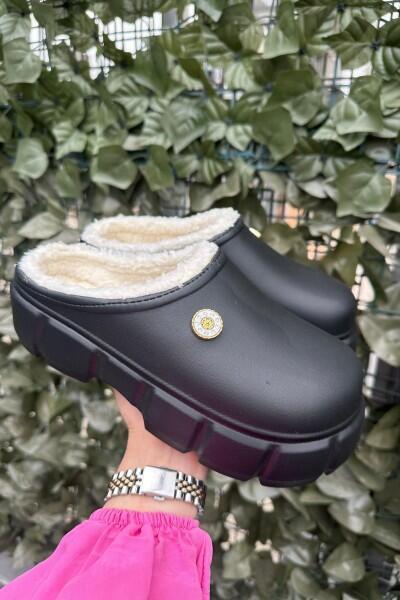 Penda Siyah Dolgu Topuk Terlik