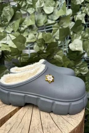 Ekor Gri Dolgu Topuk Terlik